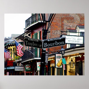 Poster de la Nouvelle-Orléans Bourbon & Toulouse S