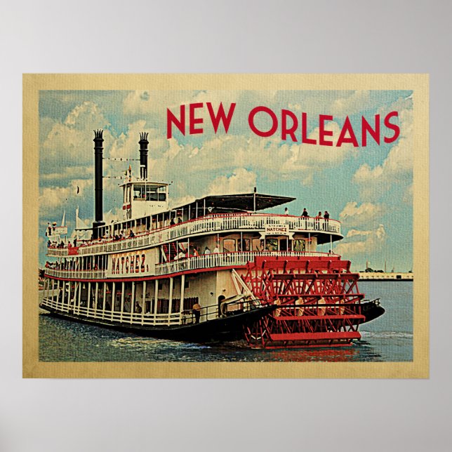 Poster de la Nouvelle-Orléans Louisiana River Bate (Devant)