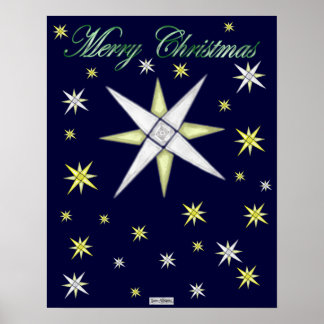 Poster de la nuit de Bethléem (étoiles brillantes)