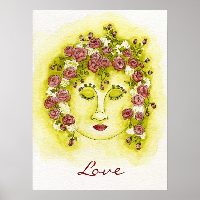 Poster de la nymphe rose - Personnaliser Dire (Devant)