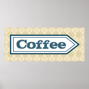Poster de la pancarte de café