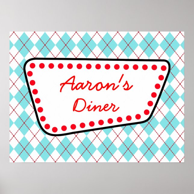 Poster de la pancarte du Jacquard customisé (Devant)