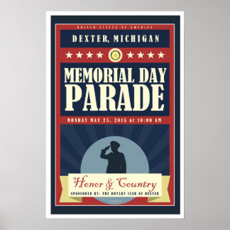 Poster de la parade commémorative de Dexter Michig