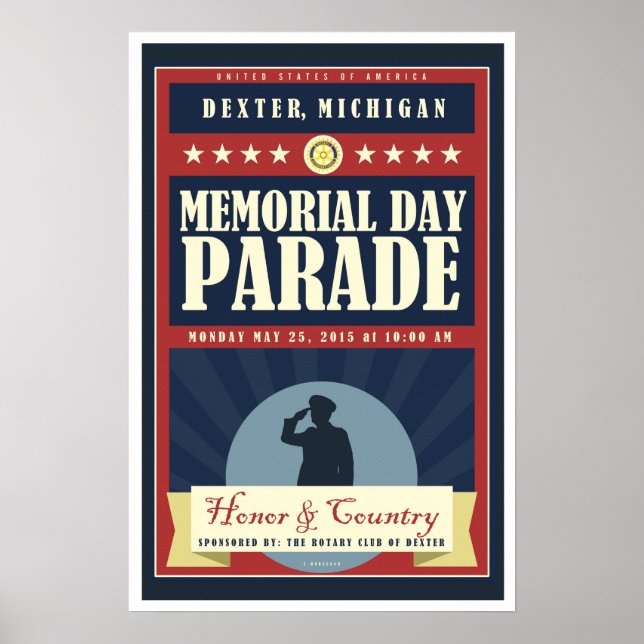 Poster de la parade commémorative de Dexter Michig (Devant)