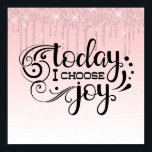 Poster de la Parties scintillant à gouttes roses<br><div class="desc">Affiche inspirante</div>