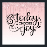 Poster de la Parties scintillant à gouttes roses<br><div class="desc">Affiche inspirante</div>