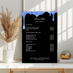 Poster de la Parties scintillant moderne en bleu n