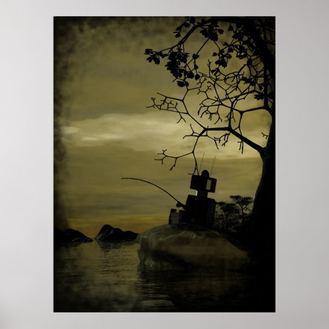 Poster de la pêche aux robots (Devant)