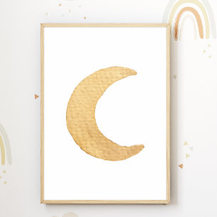 Poster de la pépinière de lune Boho Kids Décor de