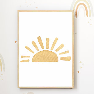 Poster de la pépinière Sun Boho Kids Décor de la s
