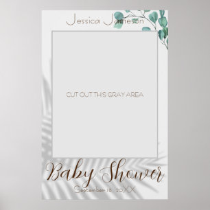 Poster de la photo du Baby shower Eucalyptus