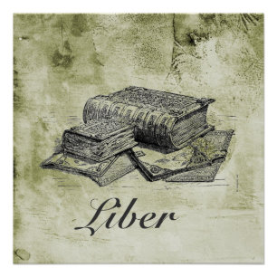 Poster de la pile de livres vintage