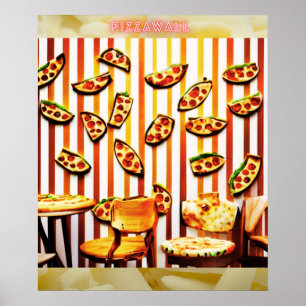 Poster de la pizza murale Imaginaire Pizzeria