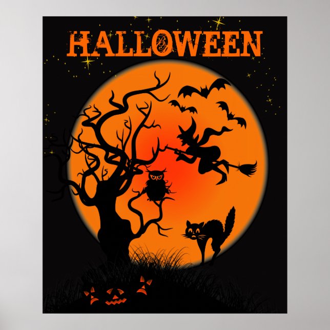 Poster de la place hantée Halloween (Devant)