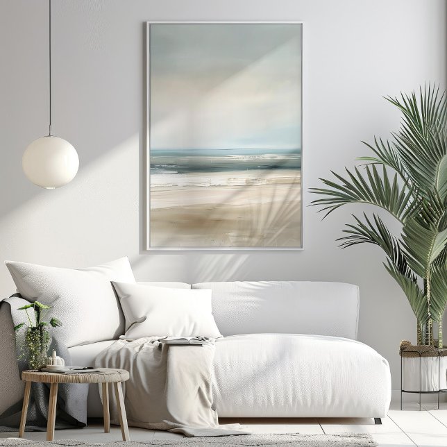 Poster de la plage côtière de Calm | Art marin mod (Créateur téléchargé)