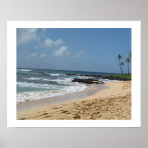 Poster de la plage de Kauai