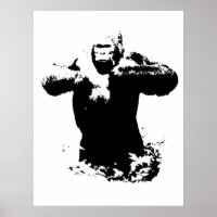 Poster de la poitrine de Pop Art Gorilla