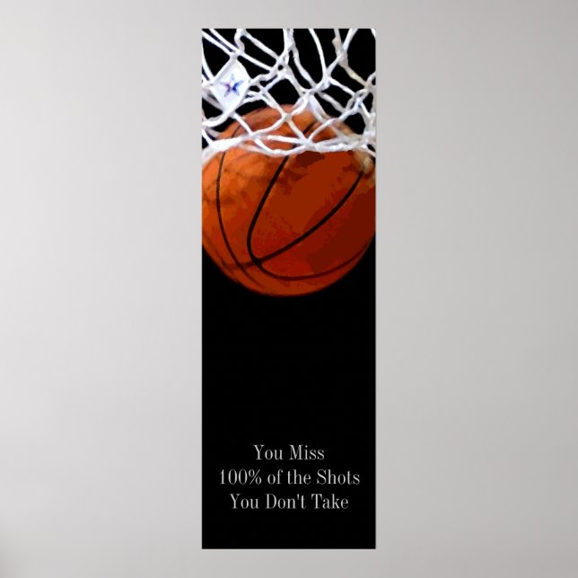 Poster de la porte de basket-ball de la citation m (Devant)