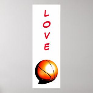 Poster de la porte de basket-ball Pop Art Love