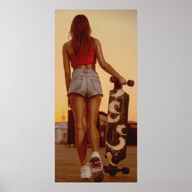 Poster de la porte de fille de skater (Devant)