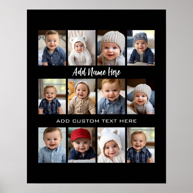 Poster de la première année du bébé/Imprimer colla (Devant)