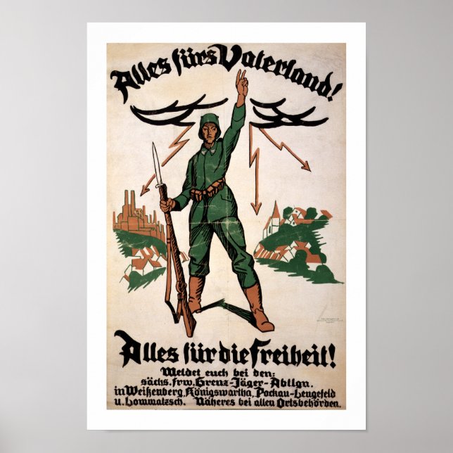 Poster de la Première Guerre mondiale Alles Furs V (Devant)