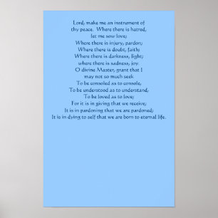 Poster de la prière de Saint François