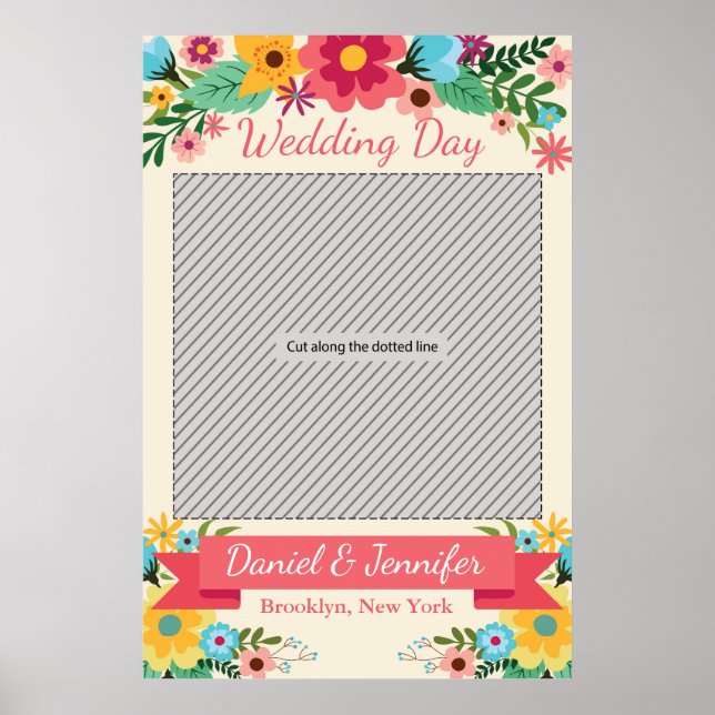 Poster de la Prop de la fête de mariage pour stand (Devant)