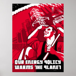 Poster de la propagande de réchauffement climatiqu