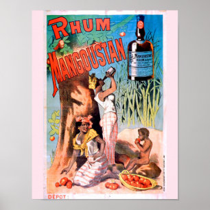 Poster de la publicité artistique vintage - Rhum