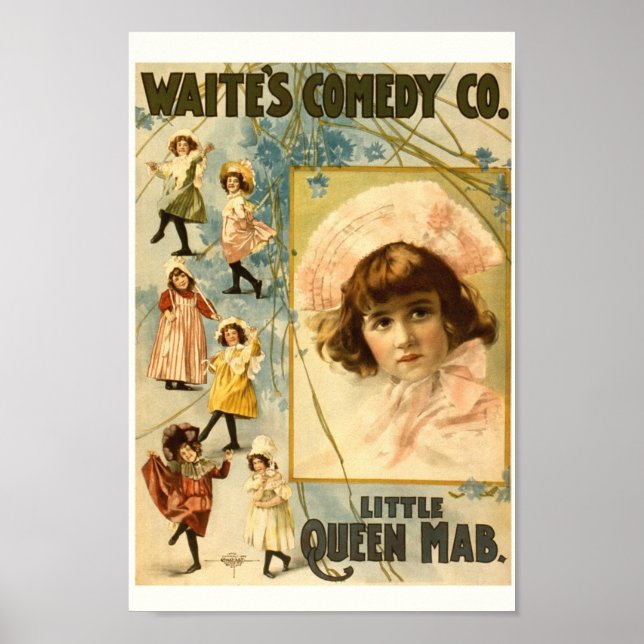 Poster de la publicité de la comédie vintage (Devant)