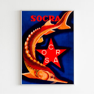 Poster de la publicité soviétique Vintage "Canned