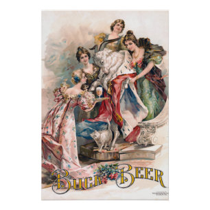 Poster de la publicité vintage de la bière