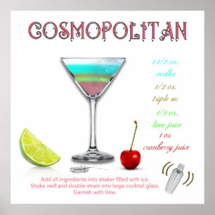 Poster de la recette Cosmopolite Vintage Cocktail
