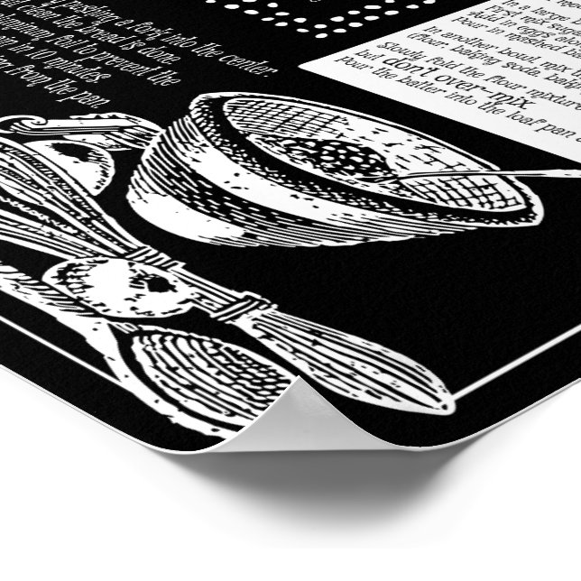 Poster de la recette de pain de banane (Coin)