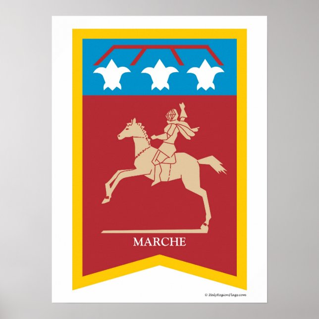 Poster de la région du Marche Italie (Devant)