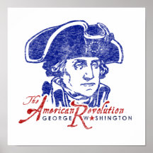 Poster de la Revolution Retro George Washington