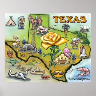 Poster de la Rose jaune du Texas
