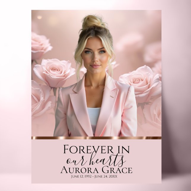 Poster de la Rose Rose Gold Memorial (Créateur téléchargé)