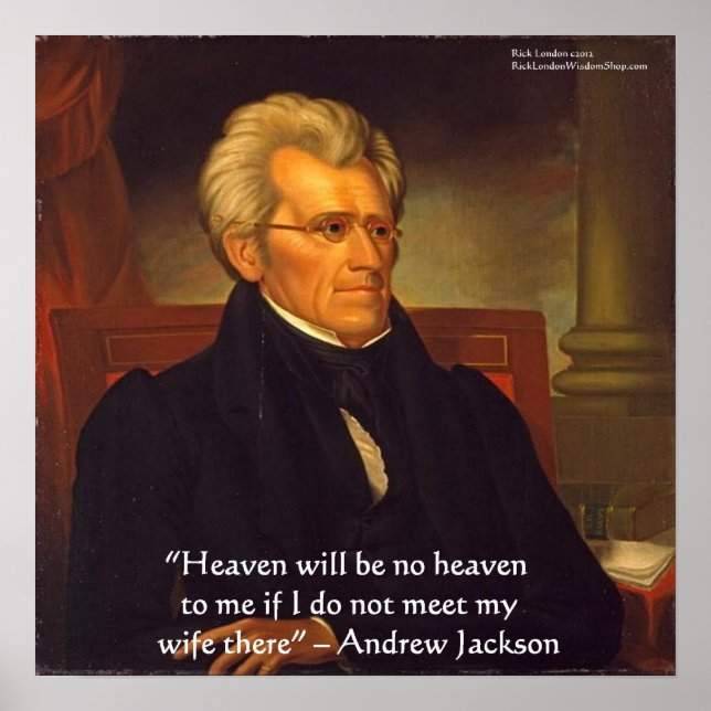 Poster de la sagesse d'Andrew Jackson "La femme es (Devant)