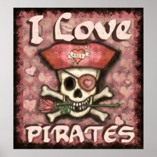 Poster de la Saint Valentin Pirate
