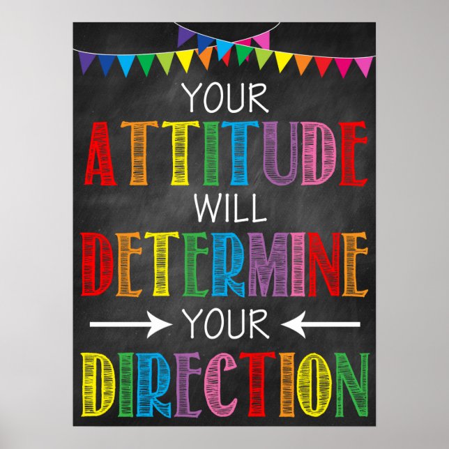 Poster de la salle de classe Attitude positive (Devant)