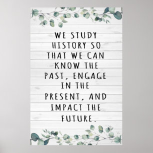 Poster de la salle de classe de professeur d'histo