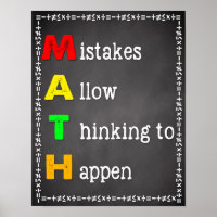 Poster de la salle de classe Math Enseignant Panne
