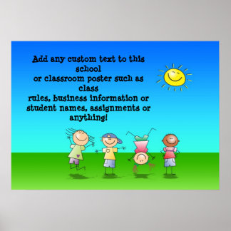 Poster de la salle de classe personnalisée pour en