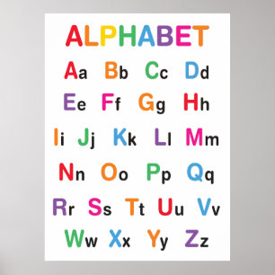Poster de la salle de classe Rainbow Alphabet