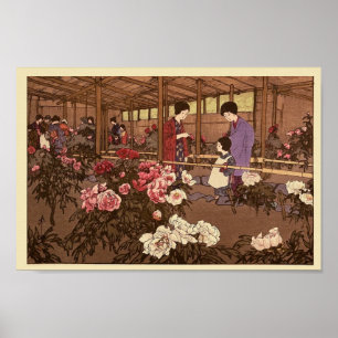 Poster de la scène japonaise Flower Garden People 
