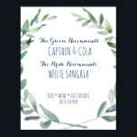 Poster de la signature de mariée et de chambre<br><div class="desc">Les invitations vertes à des mariages sont une tendance chaude pour les mariages 2017. De superbes tons verts ornent notre collection de faire-part de mariage verdoyantes. Trouvez le faire-part de mariage de verdure parfait pour votre grand jour. Nous offrons des options de personnalisation infinies. Ajoutez votre libellé personnalisé à cette...</div>