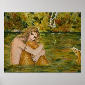 Poster De La Sirène Crystal Lake Par Renee L. Lavo