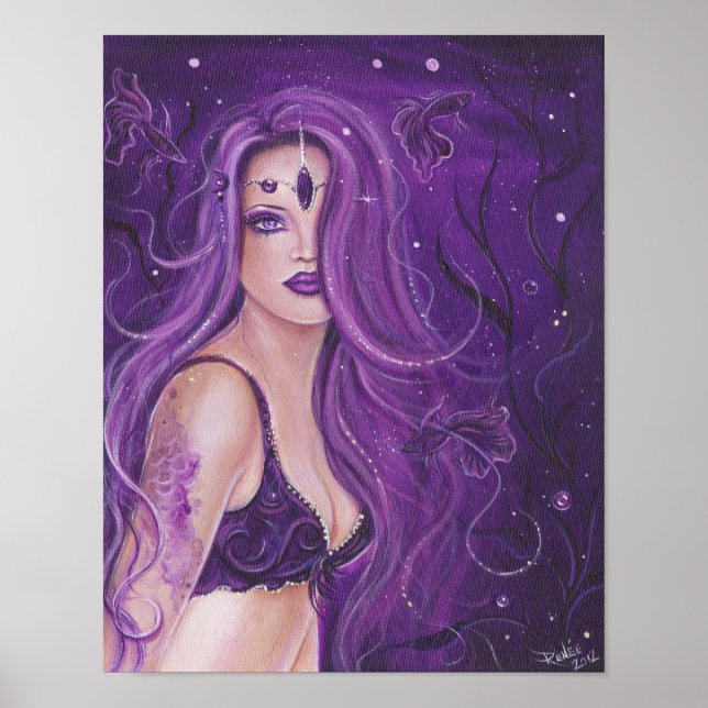 Poster de la sirène d'Imaginaire Shreya Purple par (Devant)